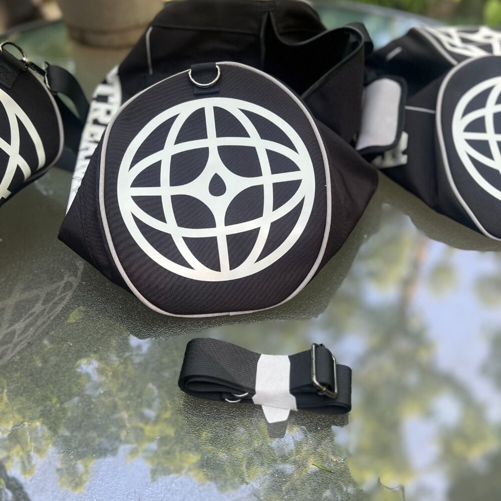 TONE© Streamer University Duffle Bag | Black Gym Travel Bag | NWT Exclusive Drop - Picture 7 of 8
